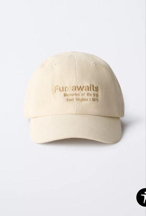 Бейсболка кепка з вишитим написом зара zara 10-14 років 56 см