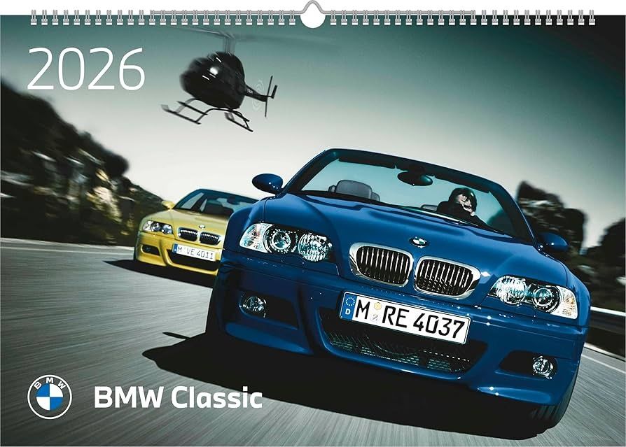 Kalendarz BMW Classic 2026 calendar samochody cars