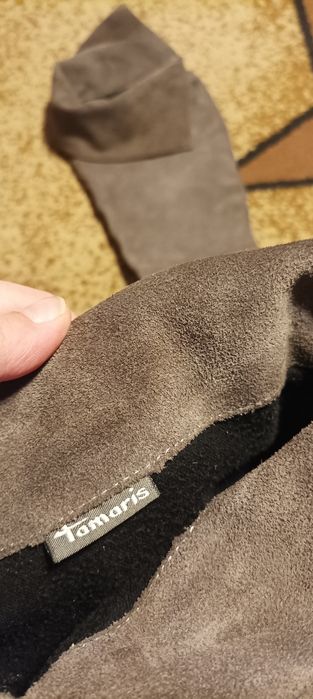 Kozaki damskie muszkieterki szare tomaris i gratis czarne H&M