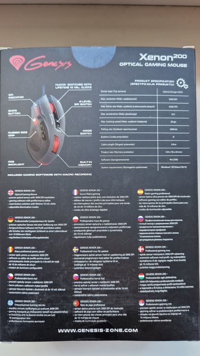 Mysz RGB Genesis Xenon 200, 3200 dpi