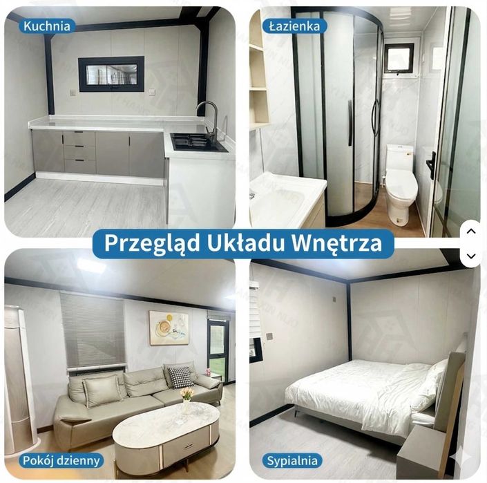 Nowoczesny DOMEK MODUŁOWY 35m² z PANORAMICZNYM widokiem Gotowy od ręki