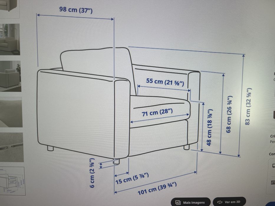 VIMLE Poltrona Cadeirão Ikea