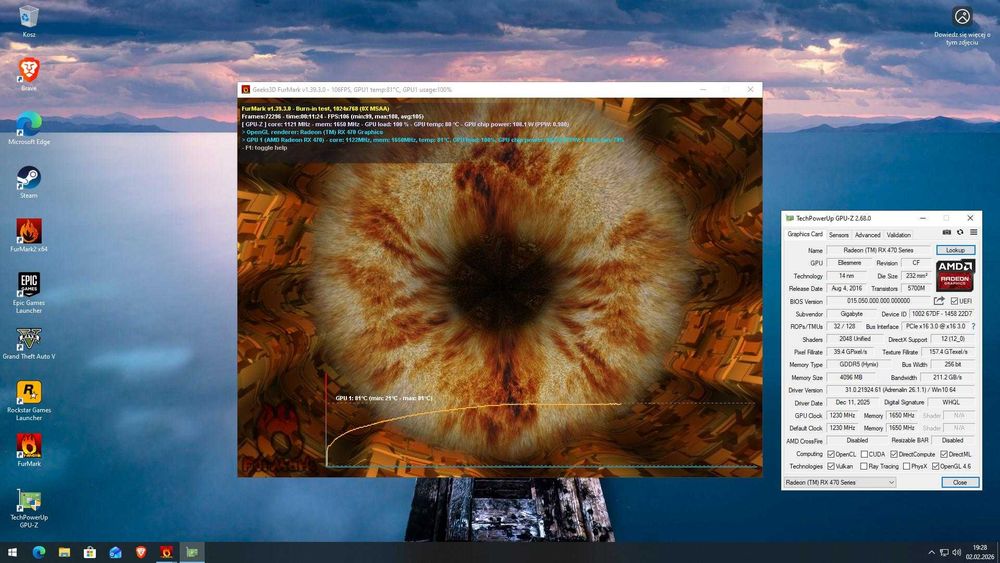 Komputer Do Lekkich Gier AM4 Zen 1600 RX470 8GB RAM SSD 256
