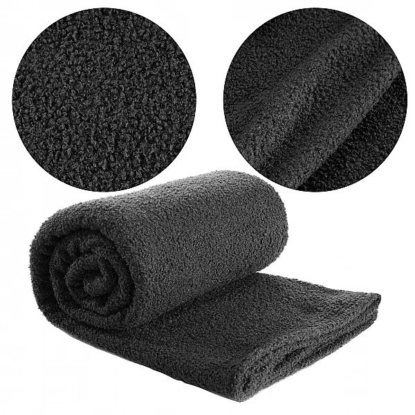 Koc Mikrofibra Jednokolorowy Miękki Pled Boucle Bukla 150x200