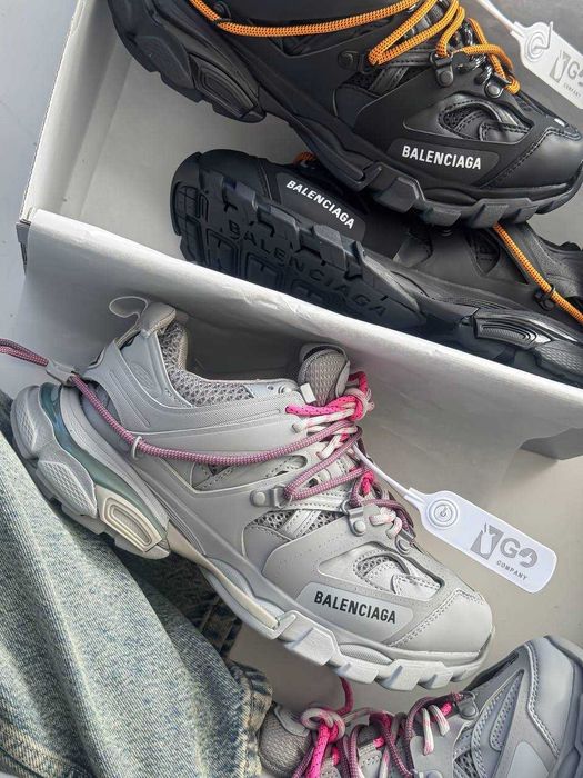 Кросівки Balenciaga Track Trail Laces WMNS Grey Pink / кроси Баленсіаг