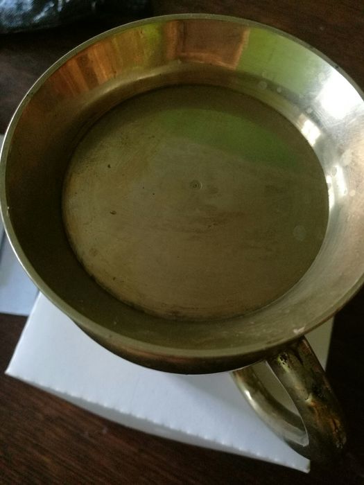 Mosiężny grawerowany kufel