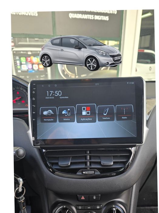 Rádio android 14 com GPS Peugeot 208/2008 (Artigo Novo)