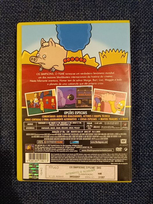 DVD do filme "Os Simpsons, O Filme" (portes grátis)