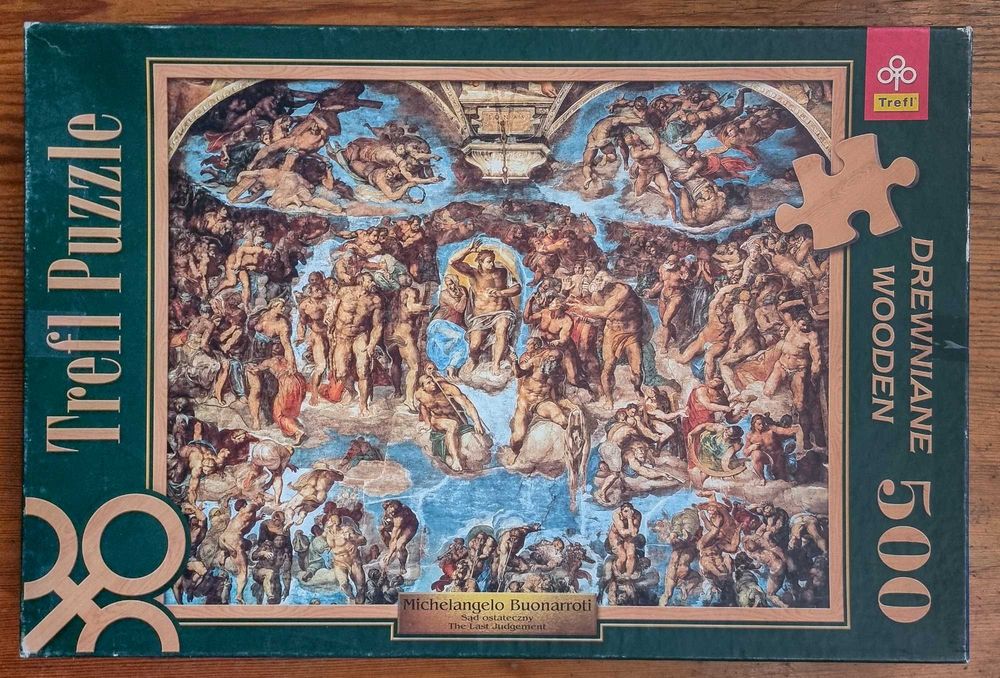 Puzzle Trefl 500 Michał Anioł Sąd Ostateczny drewniane