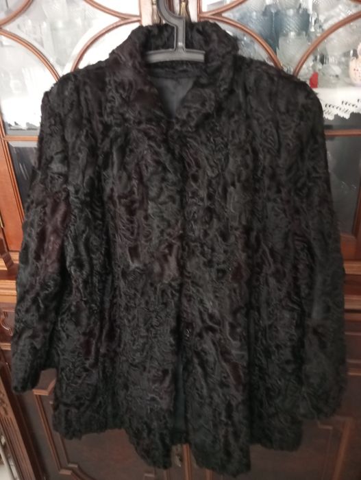 Casaco de pele preto