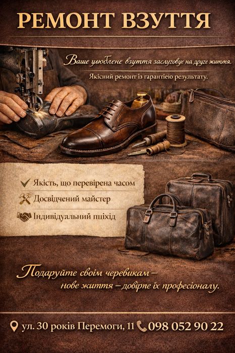 Ремонт взуття та сумок