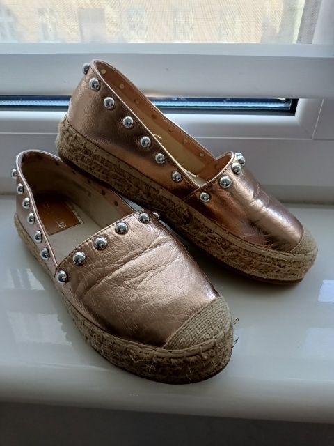 Espadryle DeeZee w kolorze różowego złota rozmiar 38
