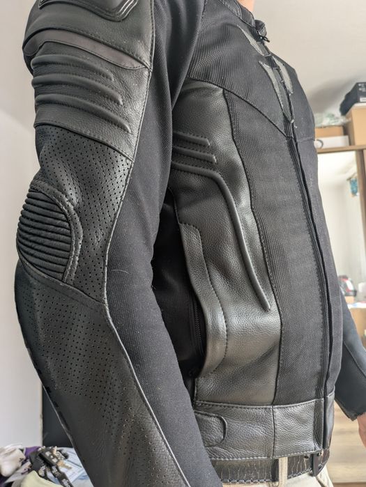 Kurtka skórzana motocyklowa czarna
