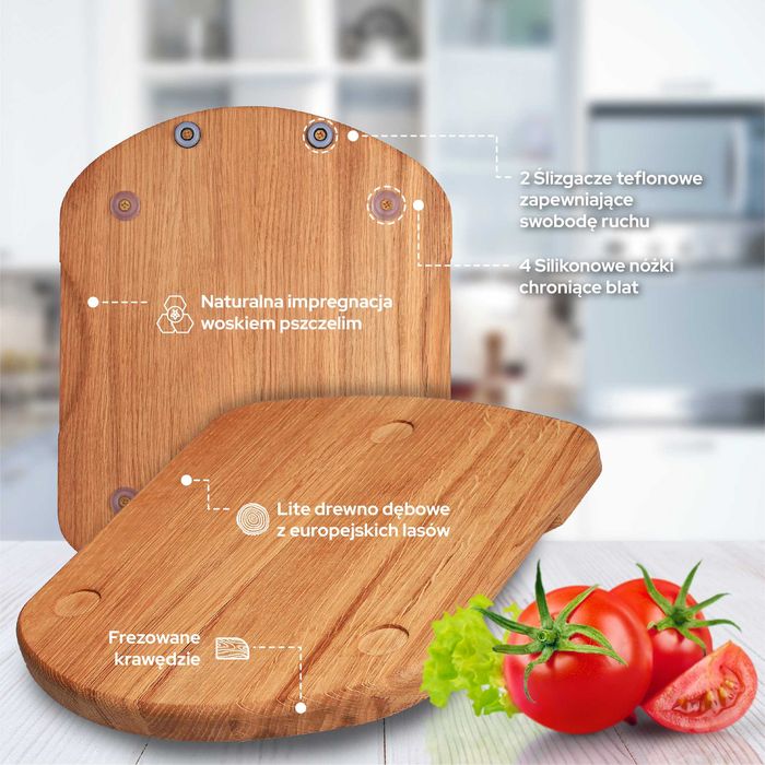 Podstawka deska thermomix termomiks TM6 TM5 dąb slider ochrona wagi