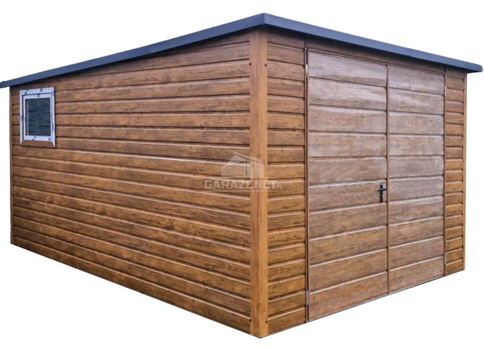 Schowek Domek Ogrodowy 3X4M Orzech Drewnopodobny Dach Spad W Tył Ts929