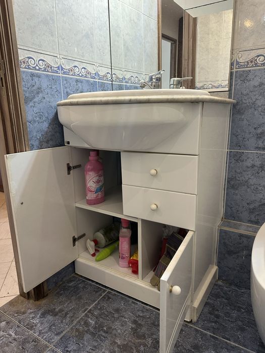 Conjunto Completo de WC – Sanita, Bidé, Lavatório e Espelho