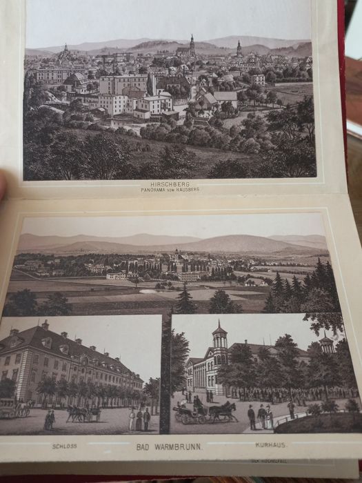 Stary album - Karkonosze (Riesengebirge) - litografie