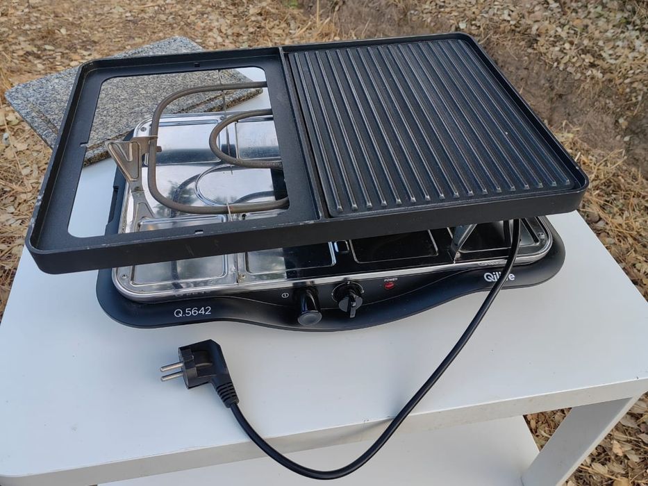 Raclette / Grelhador Qilive Q.5642 para 8 pessoas – Pedra + Grill
