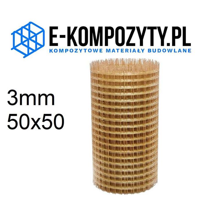 Siatka zbrojeniowa kompozytowa 3mm 50x50 cena brutto WYSYŁKA GRATIS