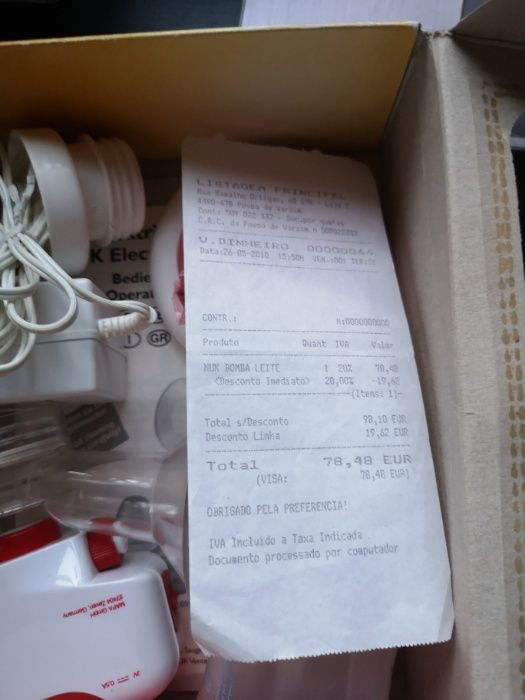 Bomba leite eléctrica