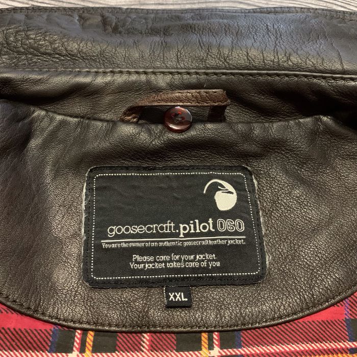 Кожаная куртка GooseCraft Aviator Flight Pilot Bomber Alpha Top Gun
