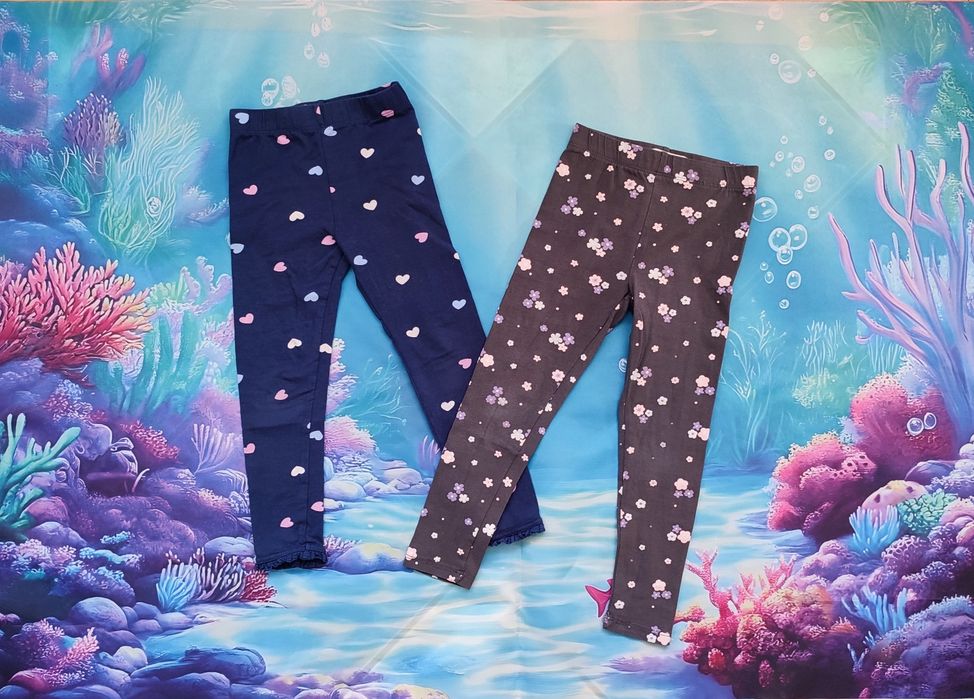 Legginsy dla dziewczynki 2 pary r. 110