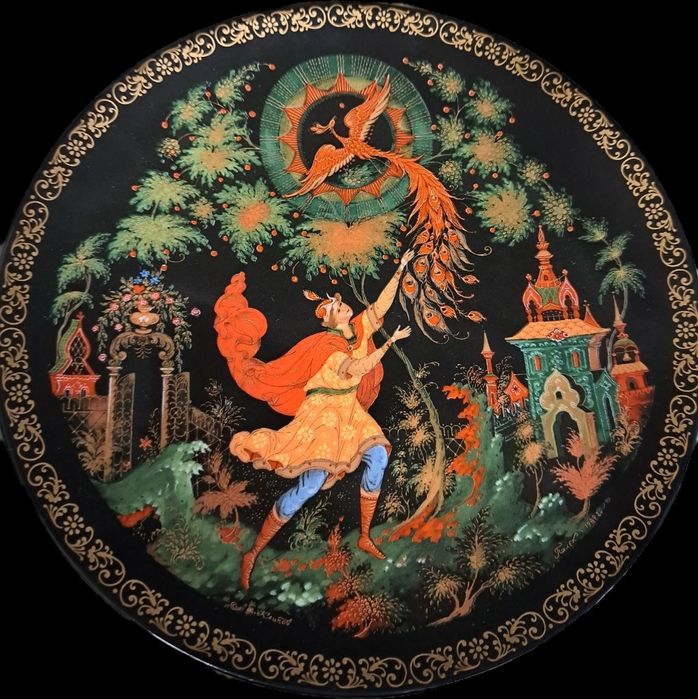 Talerz kolekcjonerski baśnie rosyjskie Iwan Carewicz i Żar - Ptak