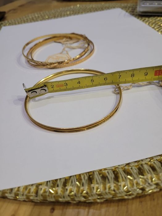 Cztery złote Bransolety okrągłe, złoto 18k, próba 750, 40gram OKAZJA