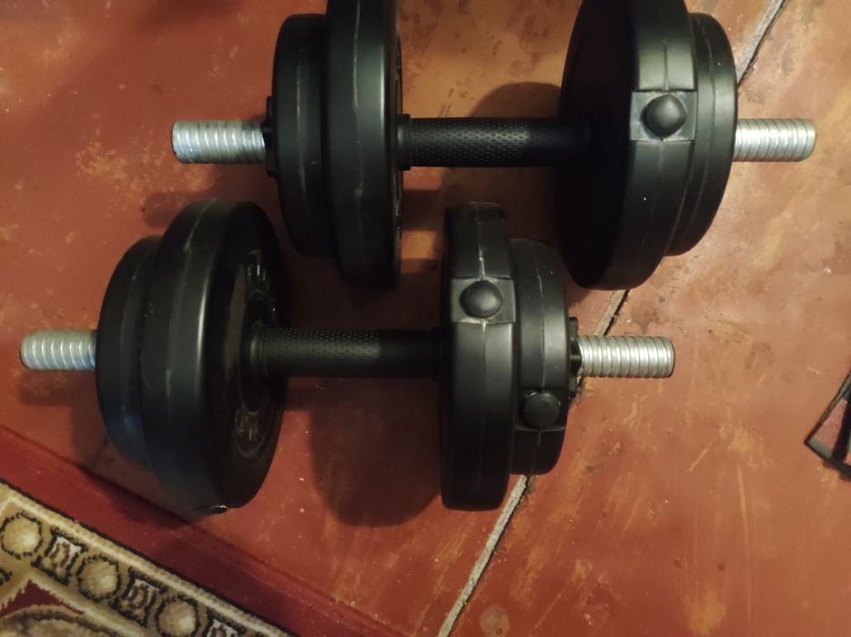 Гантели с блинами общий вес 27 кг