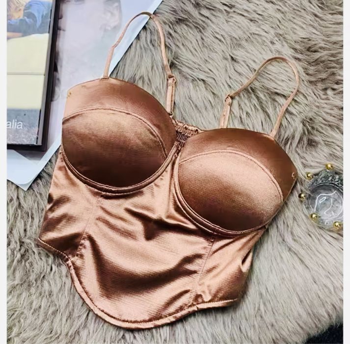 жіночий сексуальний укорочений топ, однотонний плісирований