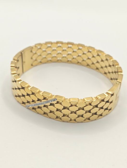 Bracelete  prata e Ouro 24k com 40g
