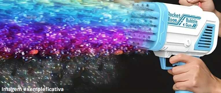 Pistola de bolhas de sabão maquina de bolas brincadeira NOVO
