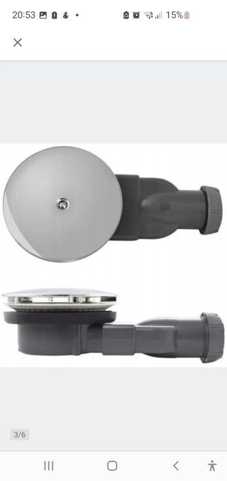 Syfon do brodzika Slim 90mm bardzo niski