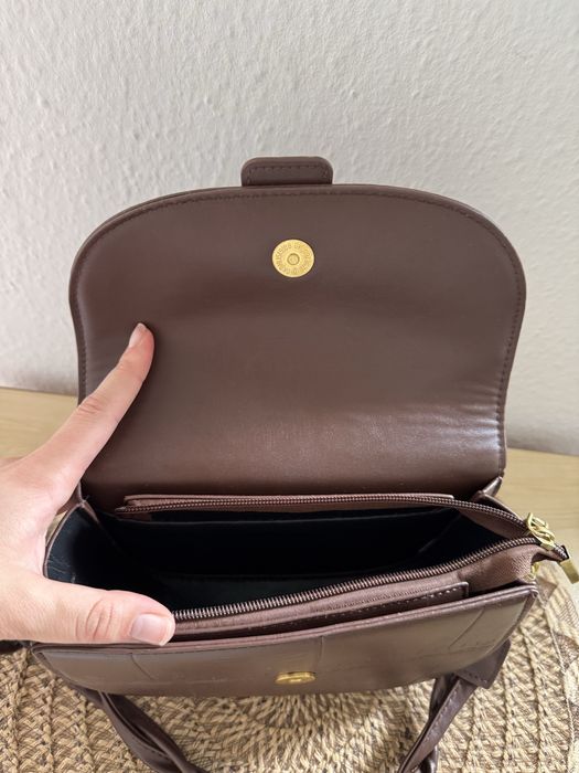 Skórzana torba damska m_bags.pl – brązowa, eko-skóra