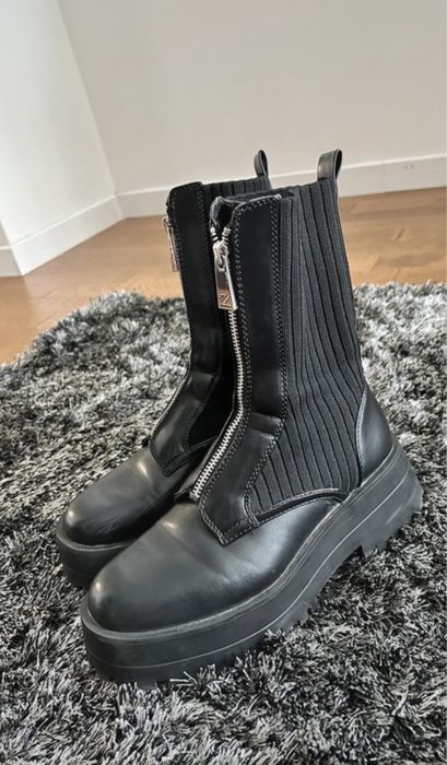 Botas pretas zara bimateria