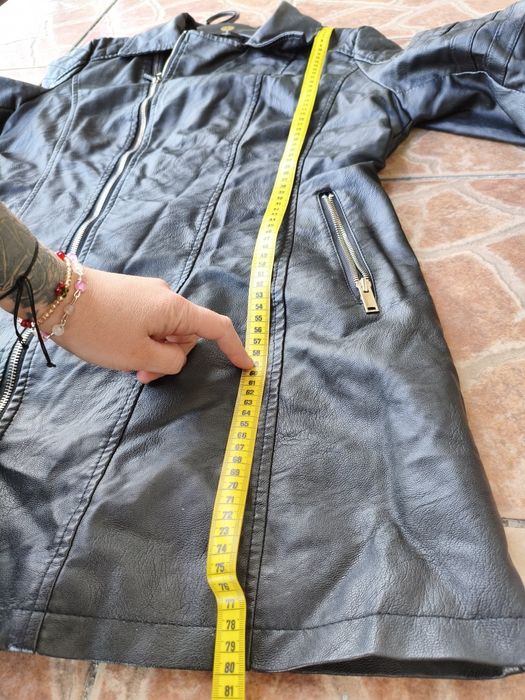 Ciepła kurtka z futerkiem L/XL ekoskóra