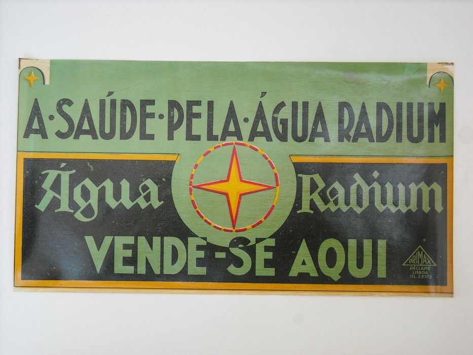 Termas de Caria - Cartaz Publicitário Águas Radium