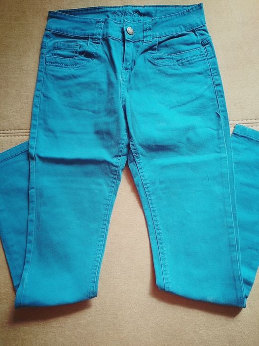 Spodnie jeansowe jeansy rurki 158