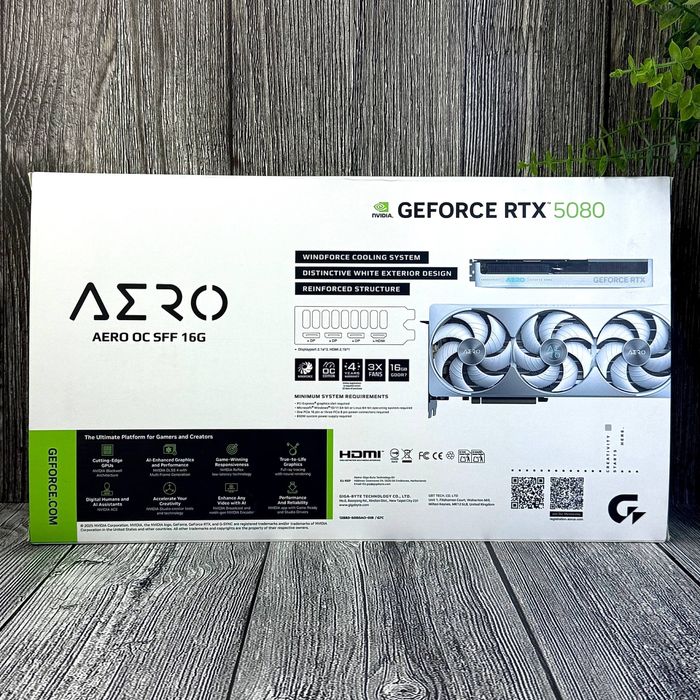 Видеокарта GIGABYTE GeForce RTX 5080 AERO OC SFF 16G 1 шт. NEW!
