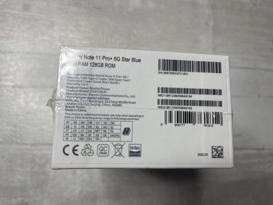Смартфон Xiaomi Redmi Note 11 Pro+ 5G 8/128GB Star Blue