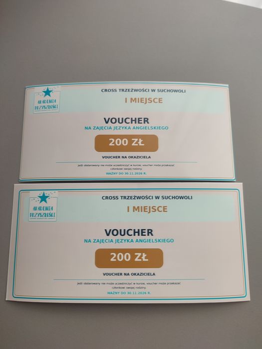 Voucher na lekcje angielskiego
