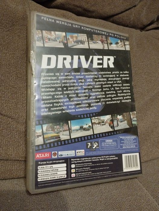 Oryginalne pudełko gry Driver PC