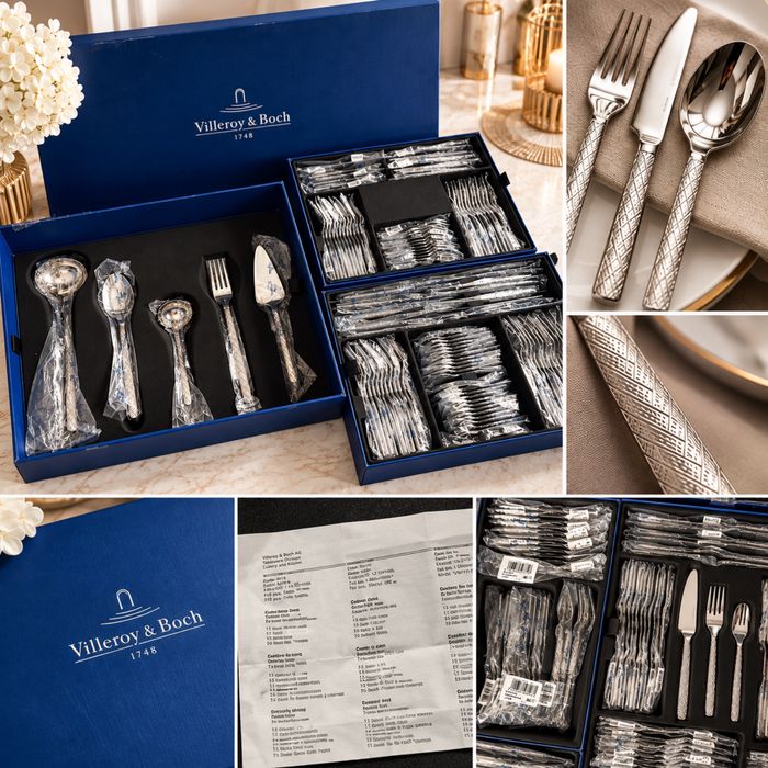 Villeroy & Boch – luksusowy zestaw sztućców 113 elementów, nowe