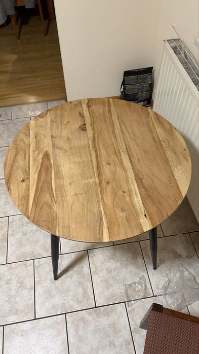 Nowy stół okrągły akacjowy 80cm