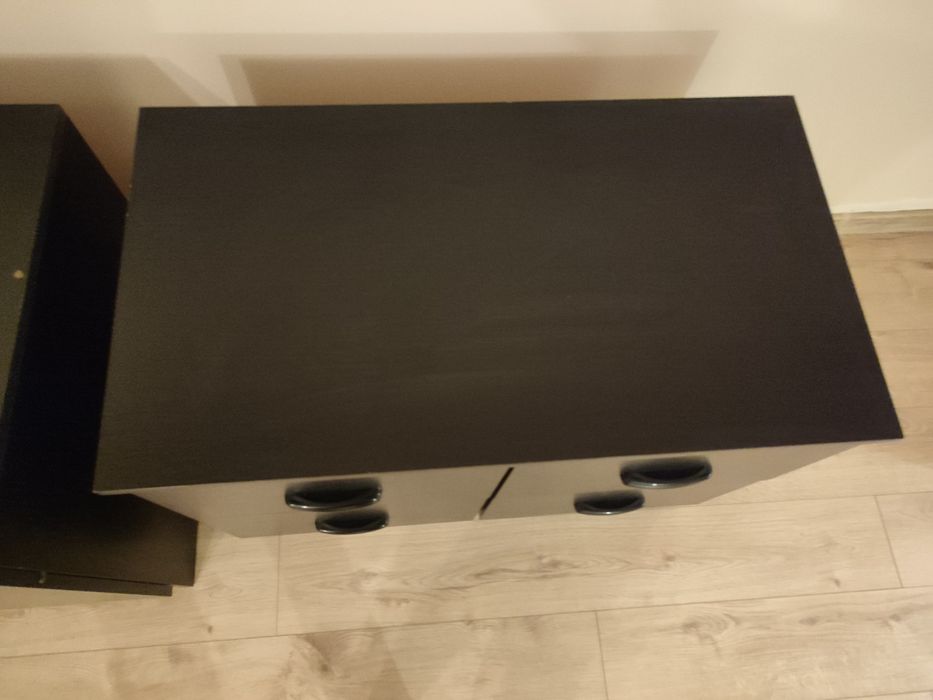 Regał, szafka czarno-grafitowe do biura/ gabinetu/ archiwum