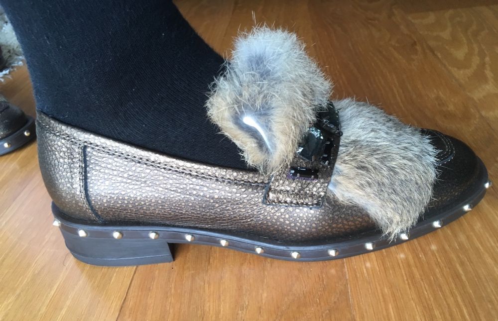 Sapatos de senhora/mocassins em pele marca Kanna (NOVOS!)