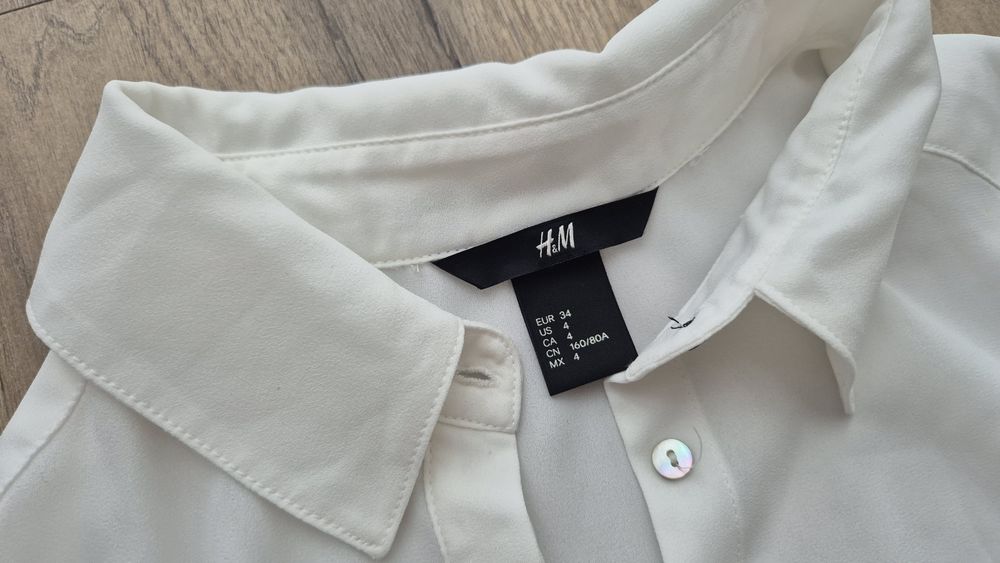 H&M koszula 34/36
Kolor śmietankowy 
Stan bdb