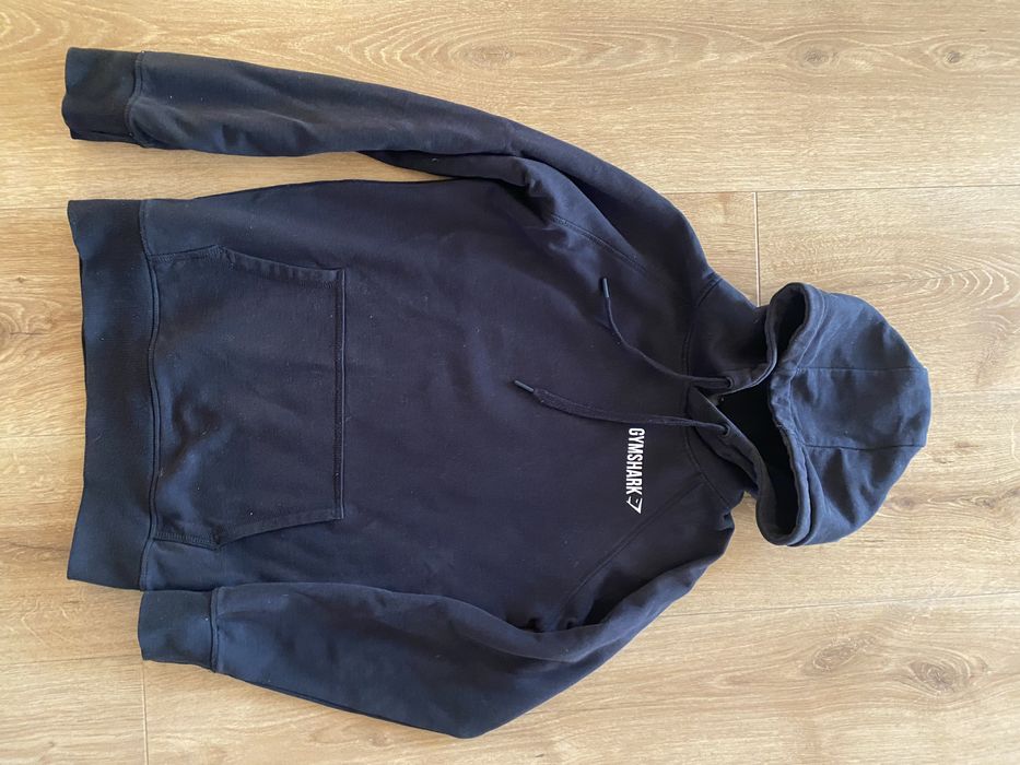 GymShark czarna bluza M bawełna kaptur