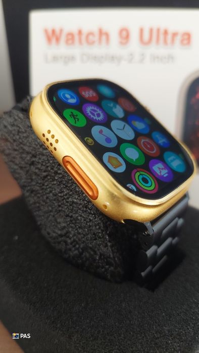 24K Ultra 9 Smartwatch - 2 braceletes de metal Bateria 220mah Ecrã 2.0