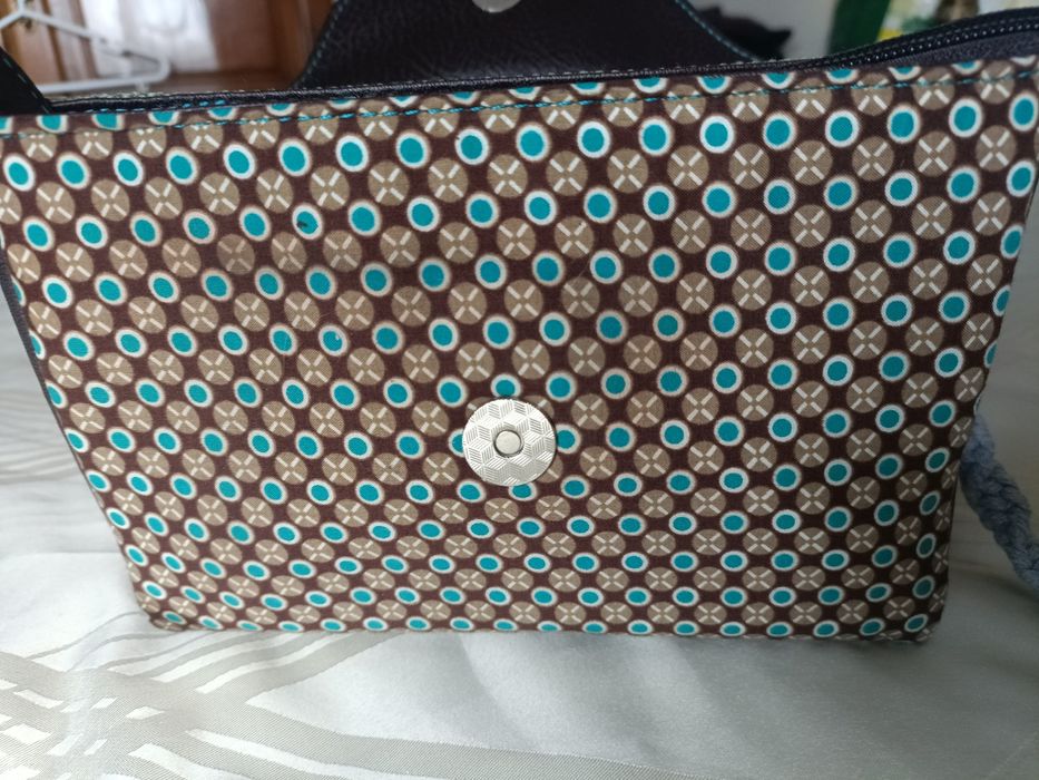 Bolsa  Retro em pele sintética e tecido